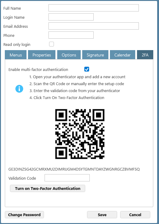 2 Factor Authentication in RentHQ