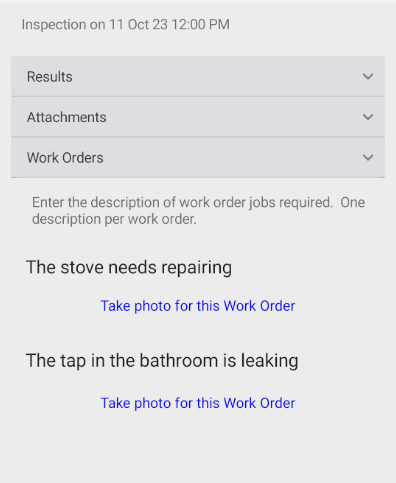 How to add photos to a work order on a mobile phone in RentHQ