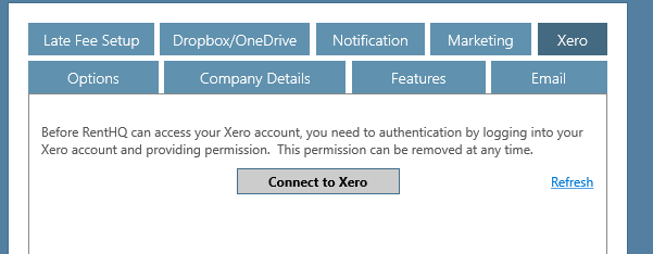 Xero Setup Step 1